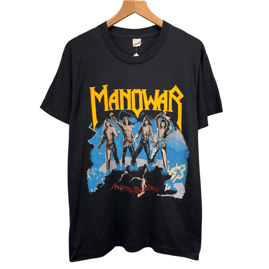 1987 Manowar Fighting the World Tour Shirt Large