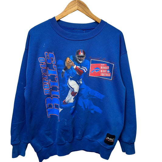 Vintage Buffalo Bills Monday Night Football Crewneck Sweatshirt Large