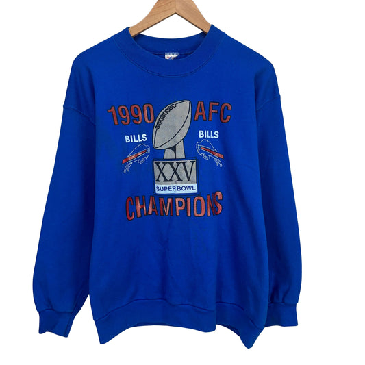 Vintage Buffalo Bills ‘90 AFC Champs Crewneck Sweatshirt Large