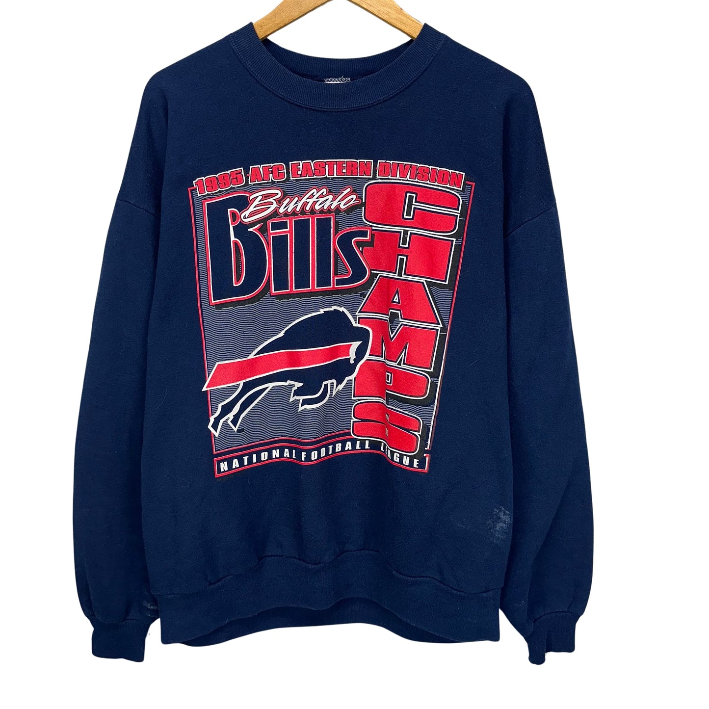 Vintage Buffalo Bills 1995 AFC East Champs Crewneck Sweatshirt XL