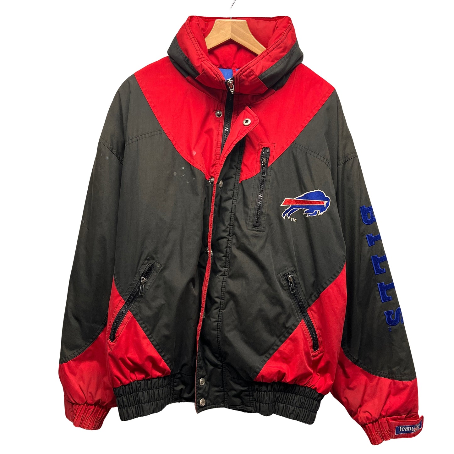 Vintage Buffalo Bills Zip Up Puffer Jacket Medium