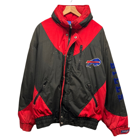 Vintage Buffalo Bills Zip Up Puffer Jacket Medium