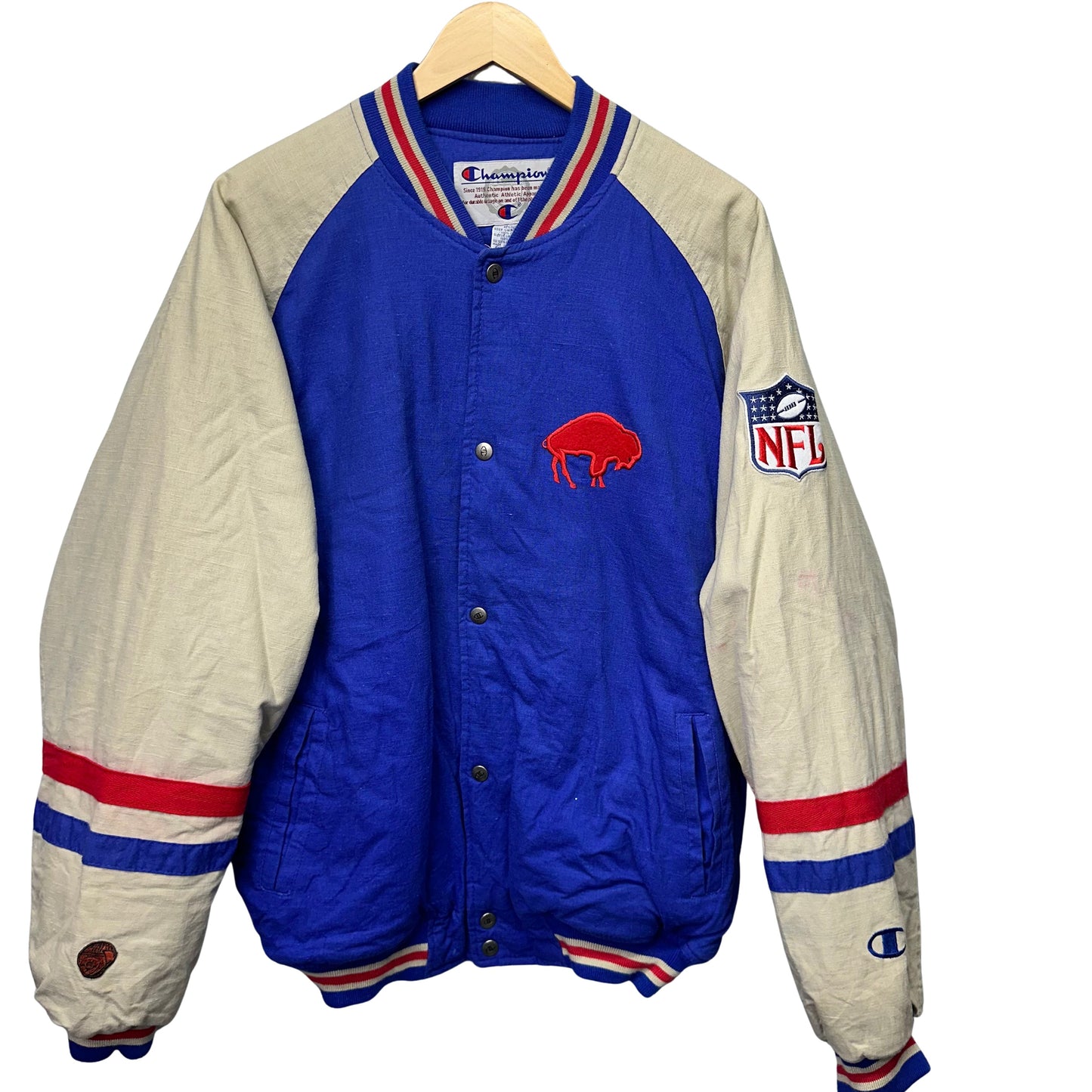 Vintage Buffalo Bills Champion Varsity Bomber Jacket Large