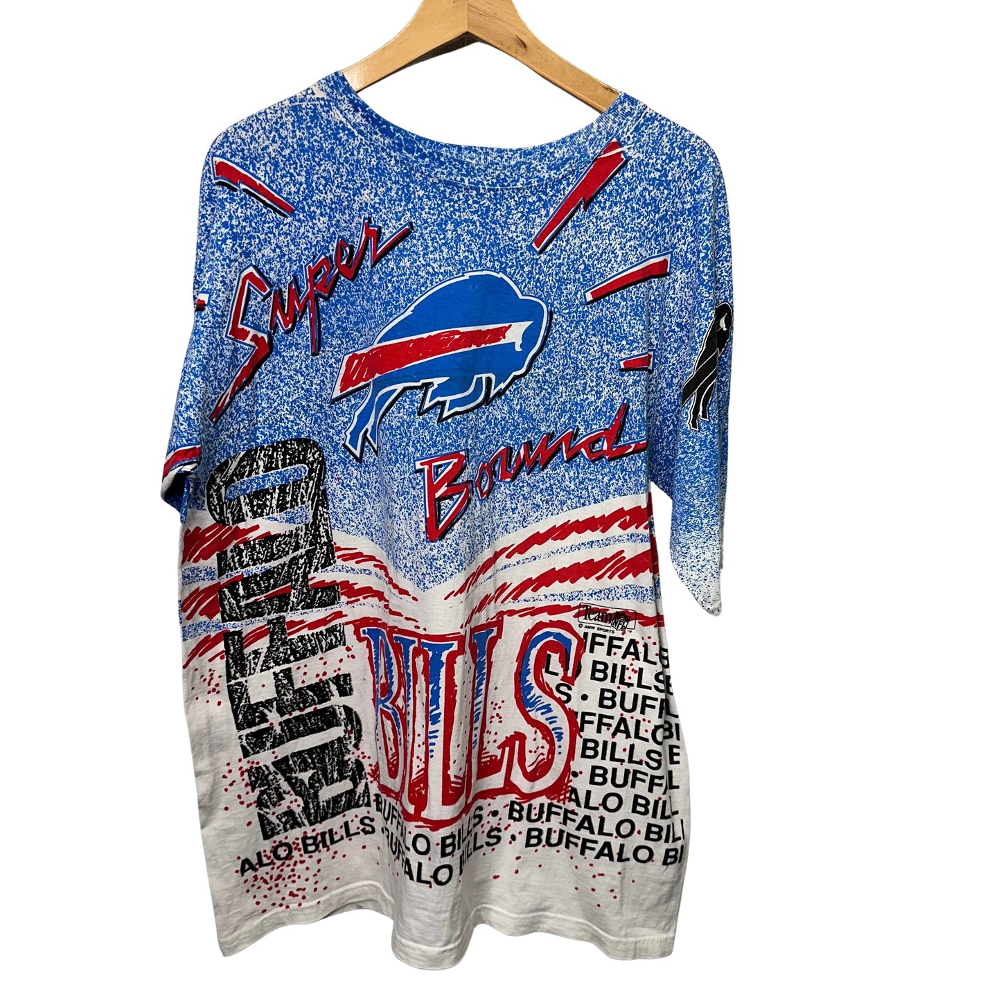 Vintage Buffalo Bills Magic Johnson Allover Print Shirt Large-XL