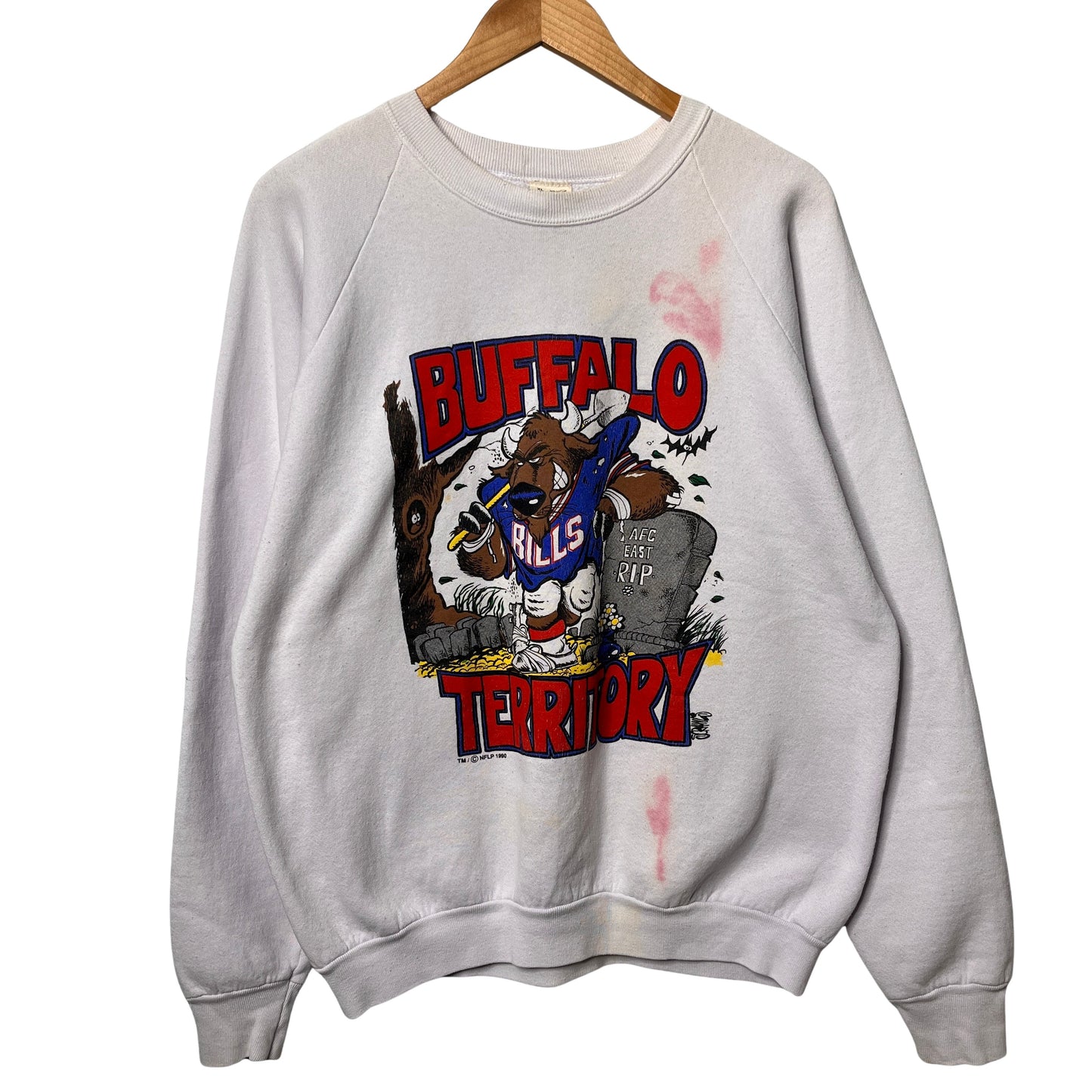 Vintage Buffalo Bills Buffalo Territory Cartoon Crewneck Sweatshirt Large