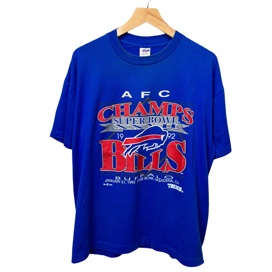 1992 Buffalo Bills AFC Champs Super Bowl Trench Shirt XL