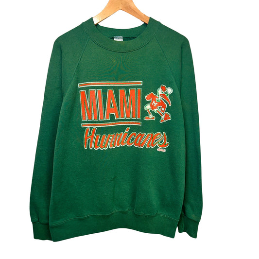 90s Miami Hurricanes Crewneck Sweatshirt Fits Large