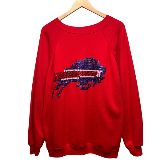 Vintage Buffalo Bills Bedazzled Logo Crewneck Sweatshirt XL