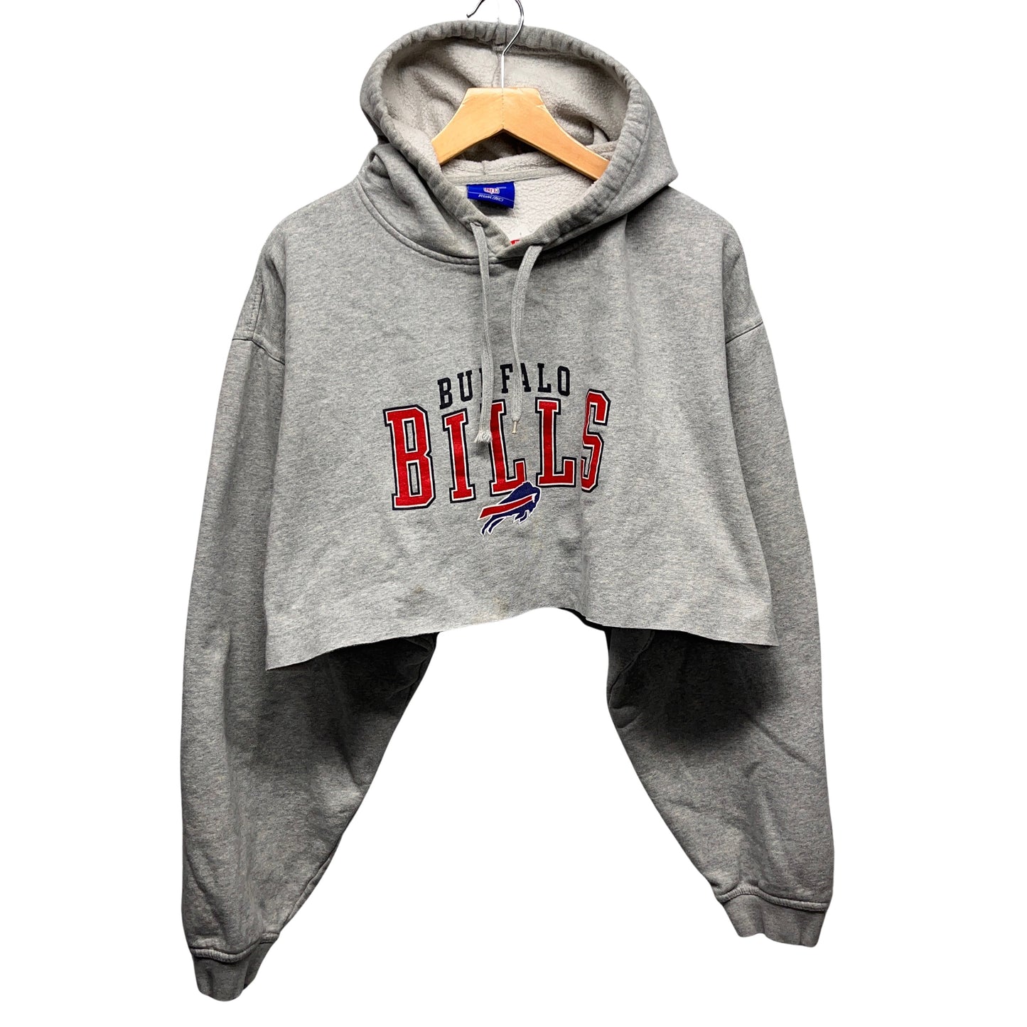 Vintage Buffalo Bills Cropped Hoodie Sweatshirt XL