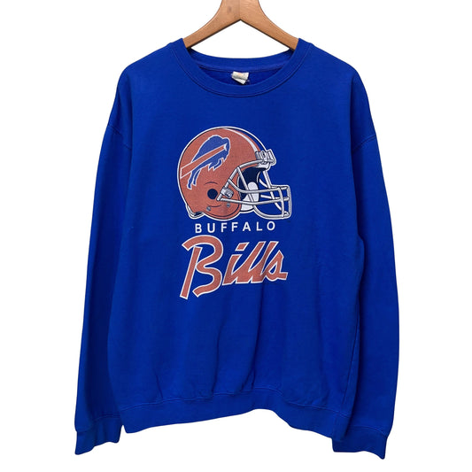 90s Buffalo Bills Helmet Crewneck Sweatshirt Medium