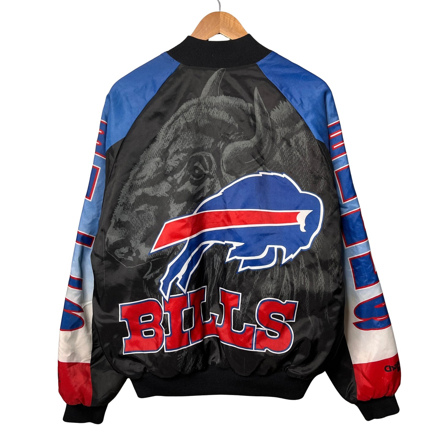 Vintage Buffalo Bills Chalk Line Fanamation Satin Jacket Large