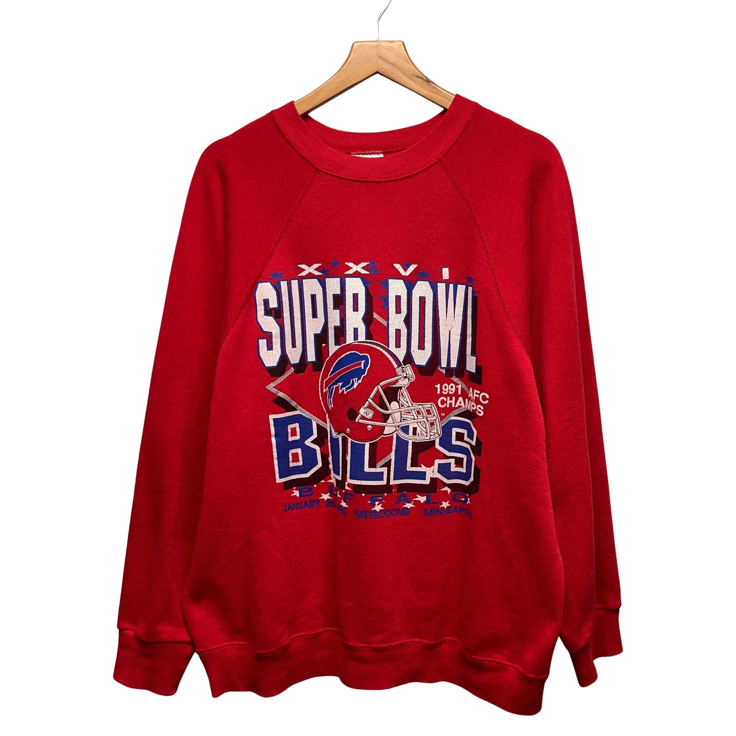 Vintage Buffalo Bills 1991 Super Bowl Crewneck Sweatshirt Large