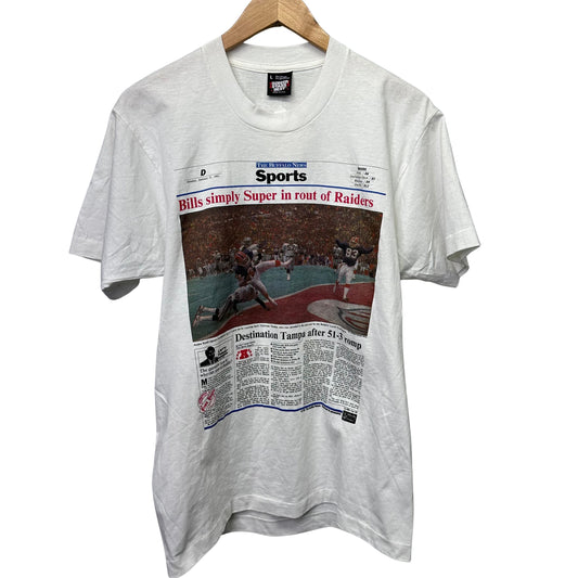 Vintage Buffalo Bills 1991 News Shirt Large