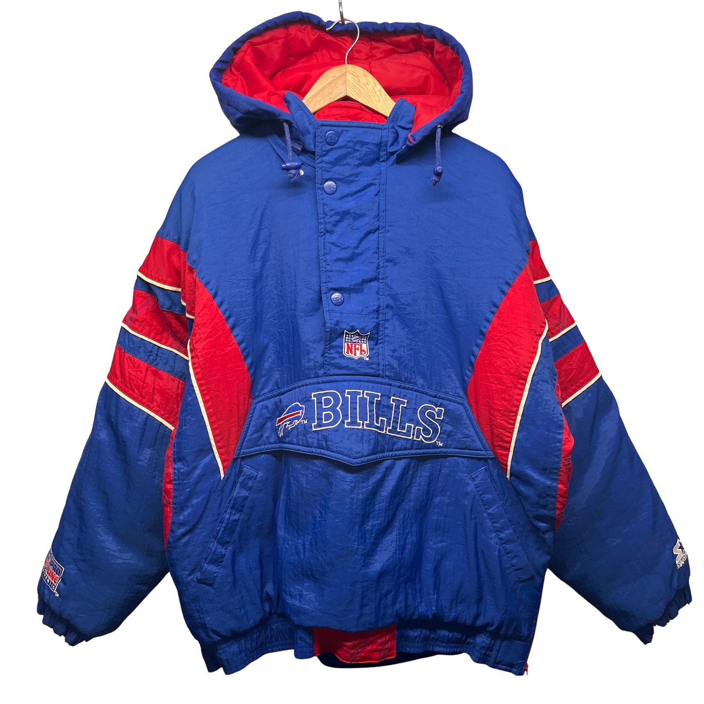 Vintage Buffalo Bills Starter Pullover Puffer Jacket Large