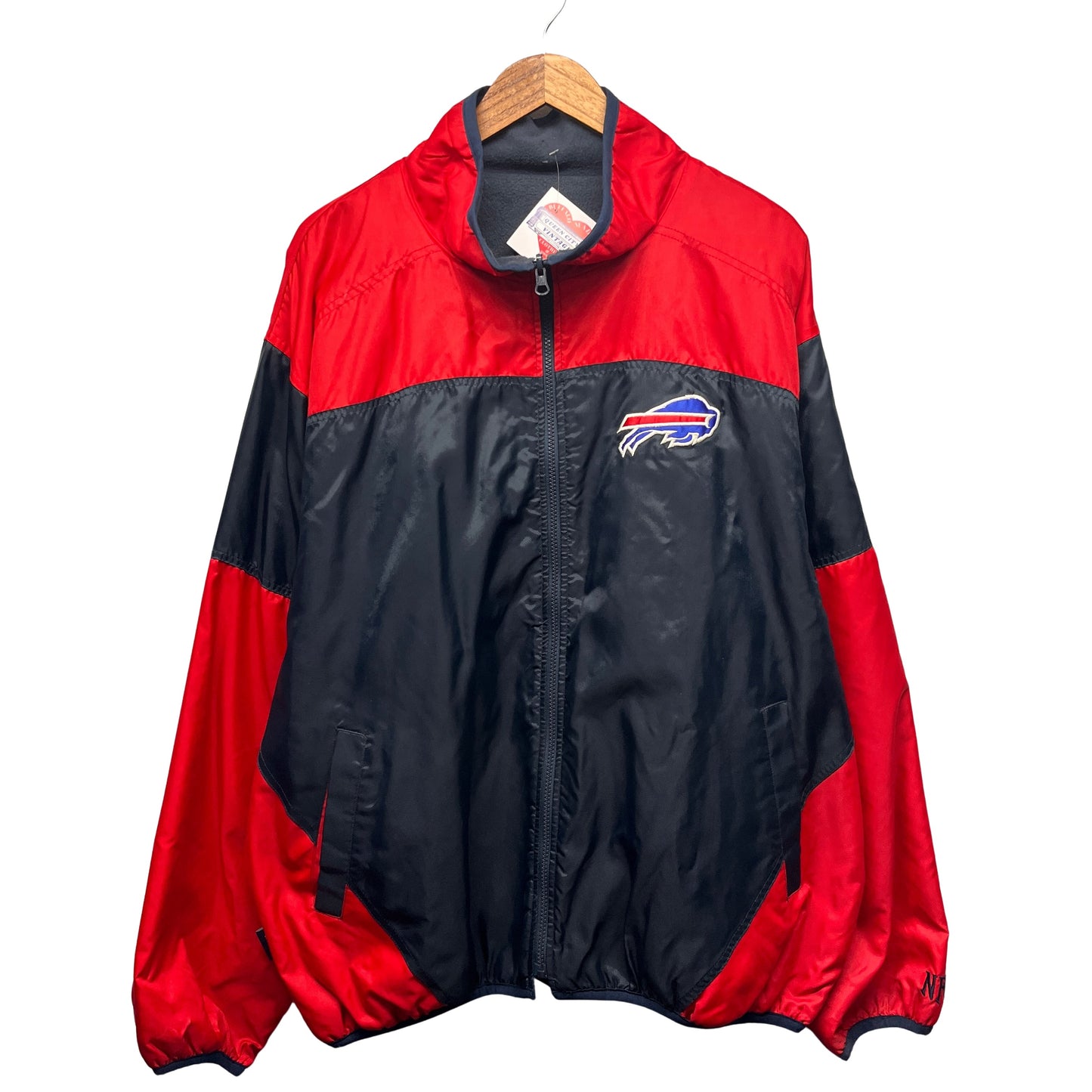 Vintage Buffalo Bills Zip Up Windbreaker Jacket XL