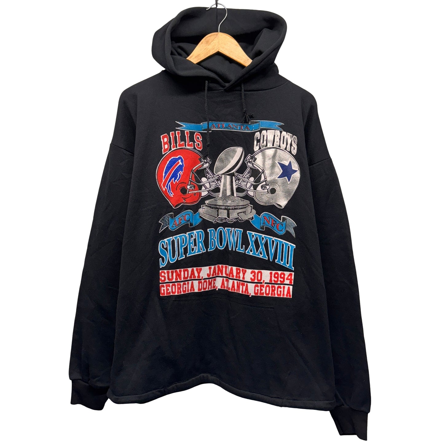 Vintage Buffalo Bills 1994 Super Bowl Hoodie Sweatshirt XL