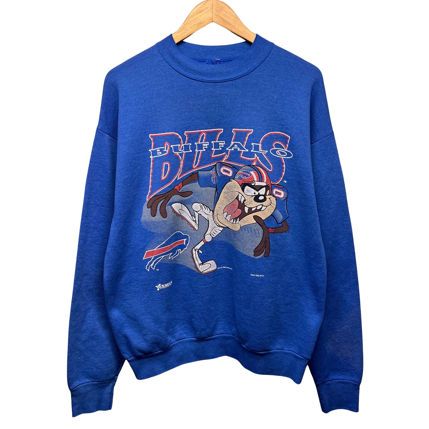 Vintage Buffalo Bills Taz Looney Tunes Cartoon Crewneck Sweatshirt XL