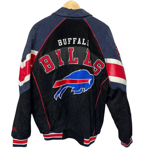 Vintage Buffalo Bills Leather Suede Jacket Large