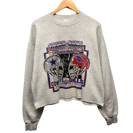 Vintage Buffalo Bills Cropped 1993 Super Bowl Crewneck Sweatshirt XL