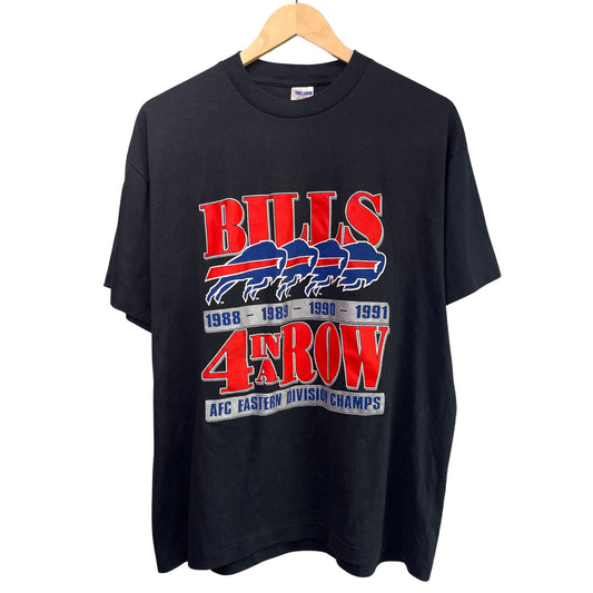 Vintage Buffalo Bills 4 In A Row AFC East Champions Shirt XL