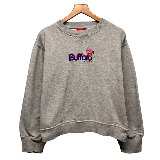 Vintage Buffalo Bills Cropped Crewneck Sweatshirt Women's Large