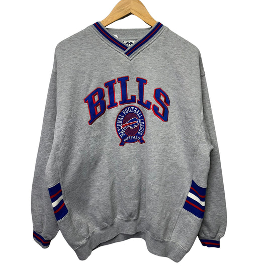 Vintage Buffalo Bills Embroidered Crewneck Sweatshirt Large