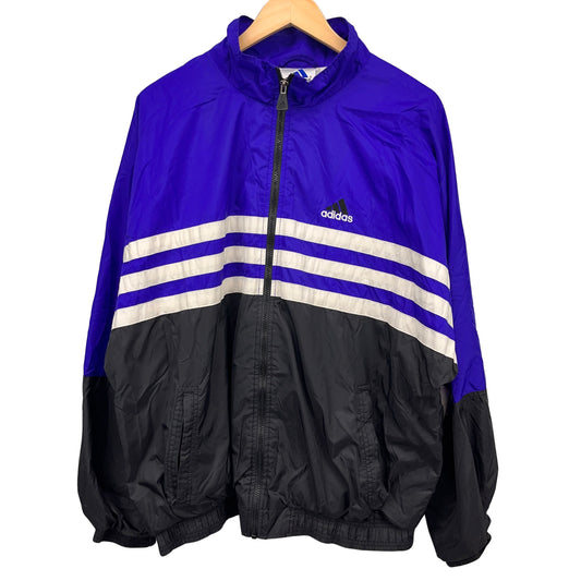 90s Adidas Zip Up Windbreaker Jacket XL