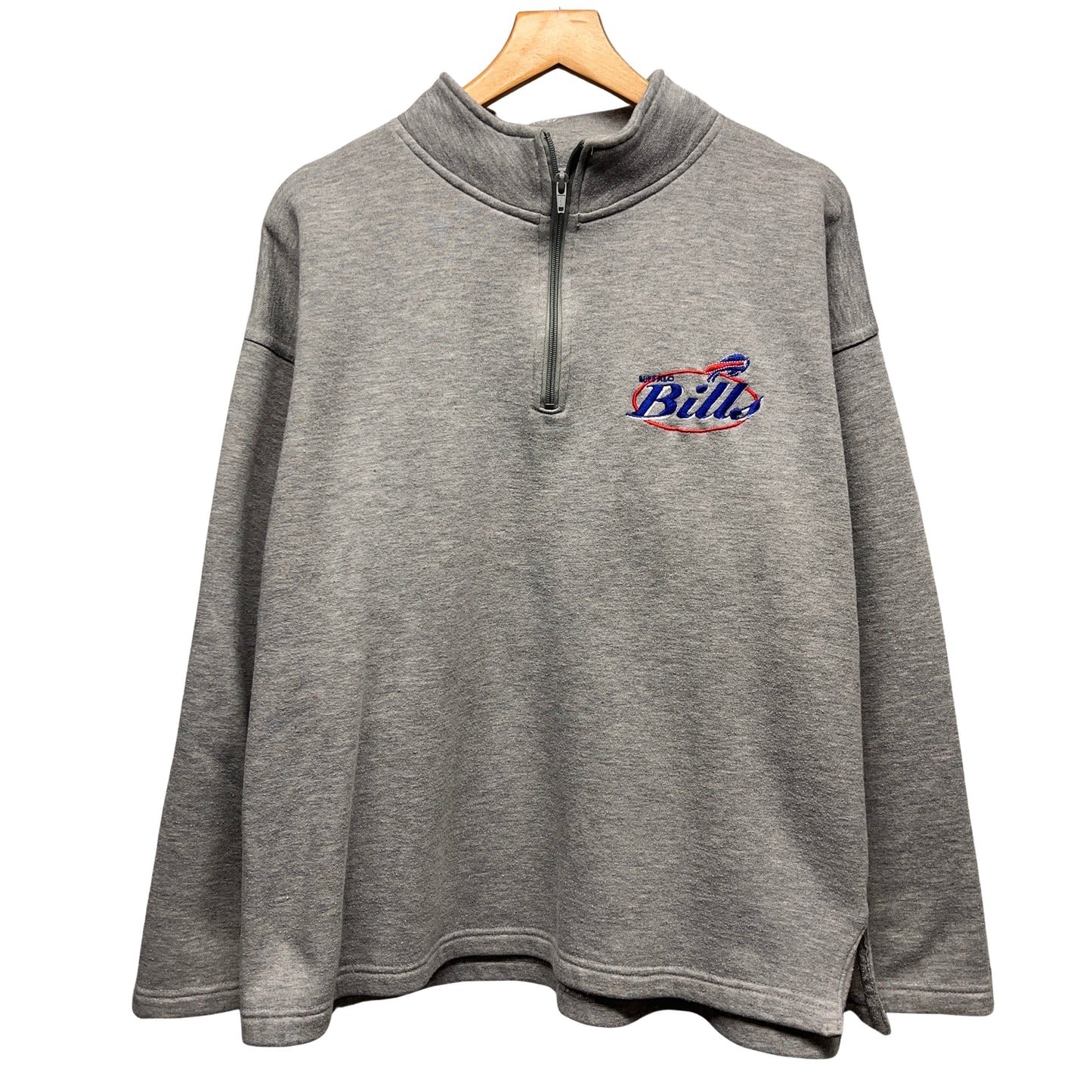 Vintage Buffalo Bills 1/4 Zip Pullover Sweatshirt Medium-Large