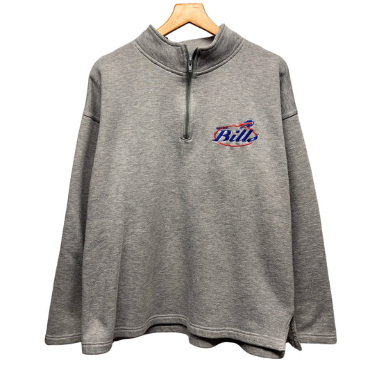 Vintage Buffalo Bills 1/4 Zip Pullover Sweatshirt Medium-Large