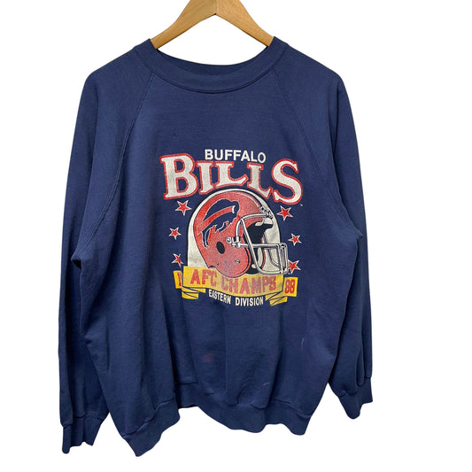 Vintage Buffalo Bills 1988 Division Champs Crewneck Sweatshirt Large-XL