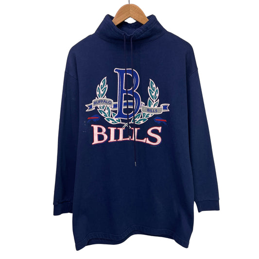 Vintage Buffalo Bills Mockneck Sweatshirt Large