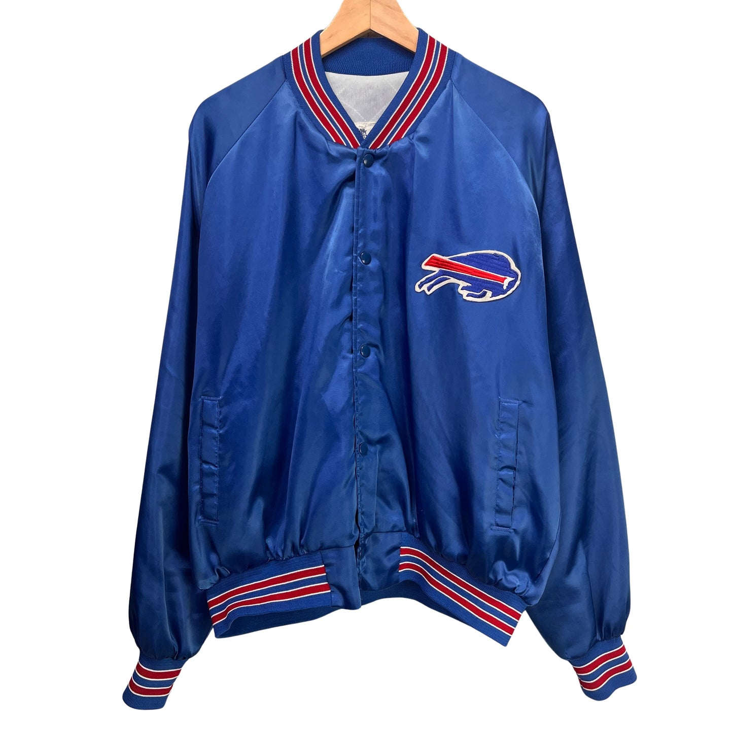 Vintage Buffalo Bills Chalk Line Satin Jacket XXL