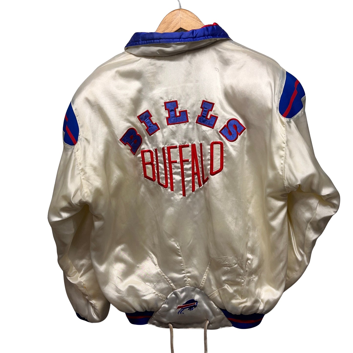 Vintage Buffalo Bills Jills Cliff Engle Satin Varsity Jacket Large