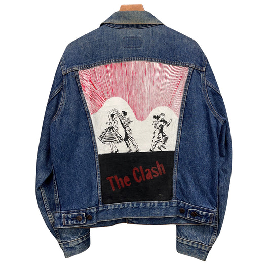 80s Levi’s Hand Painted The Clash Denim Jacket Medium-Large