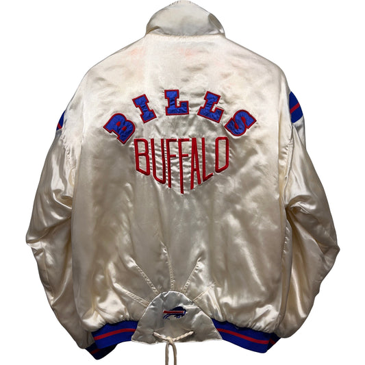 Vintage Buffalo Bills Jills Cliff Engle Satin Varsity Jacket Large