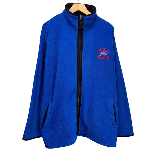 Vintage Buffalo Bills Zip Up Fleece Sweatshirt XL