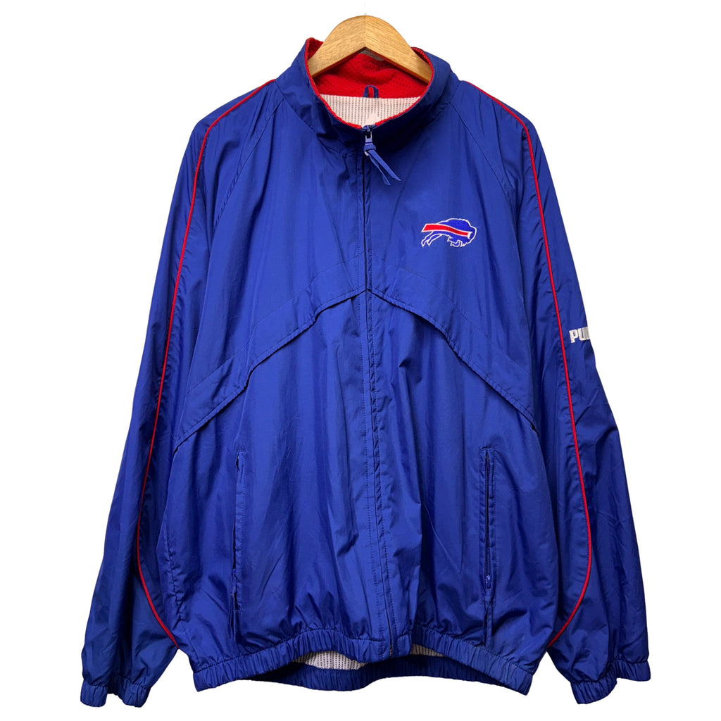 Vintage Buffalo Bills Zip Up Windbreaker Jacket Large