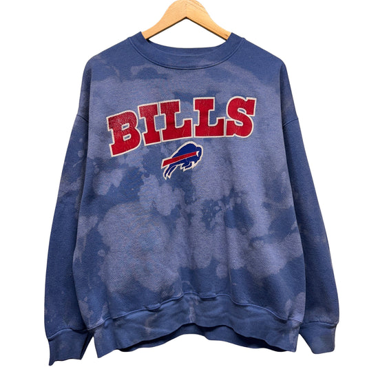 Vintage Buffalo Bills Bleach Dyed Crewneck Sweatshirt XXL