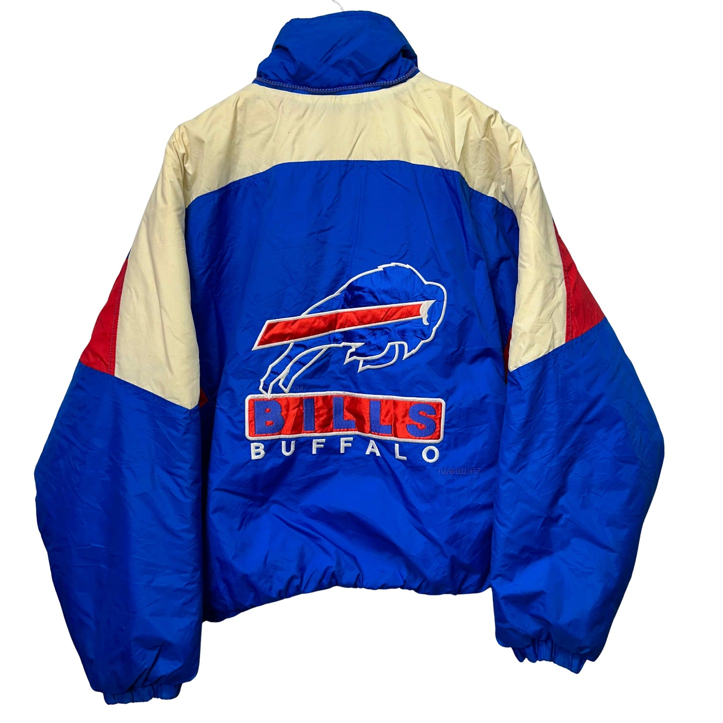 Vintage Buffalo Bills 1/2 Zip Pullover Puffer Jacket Large