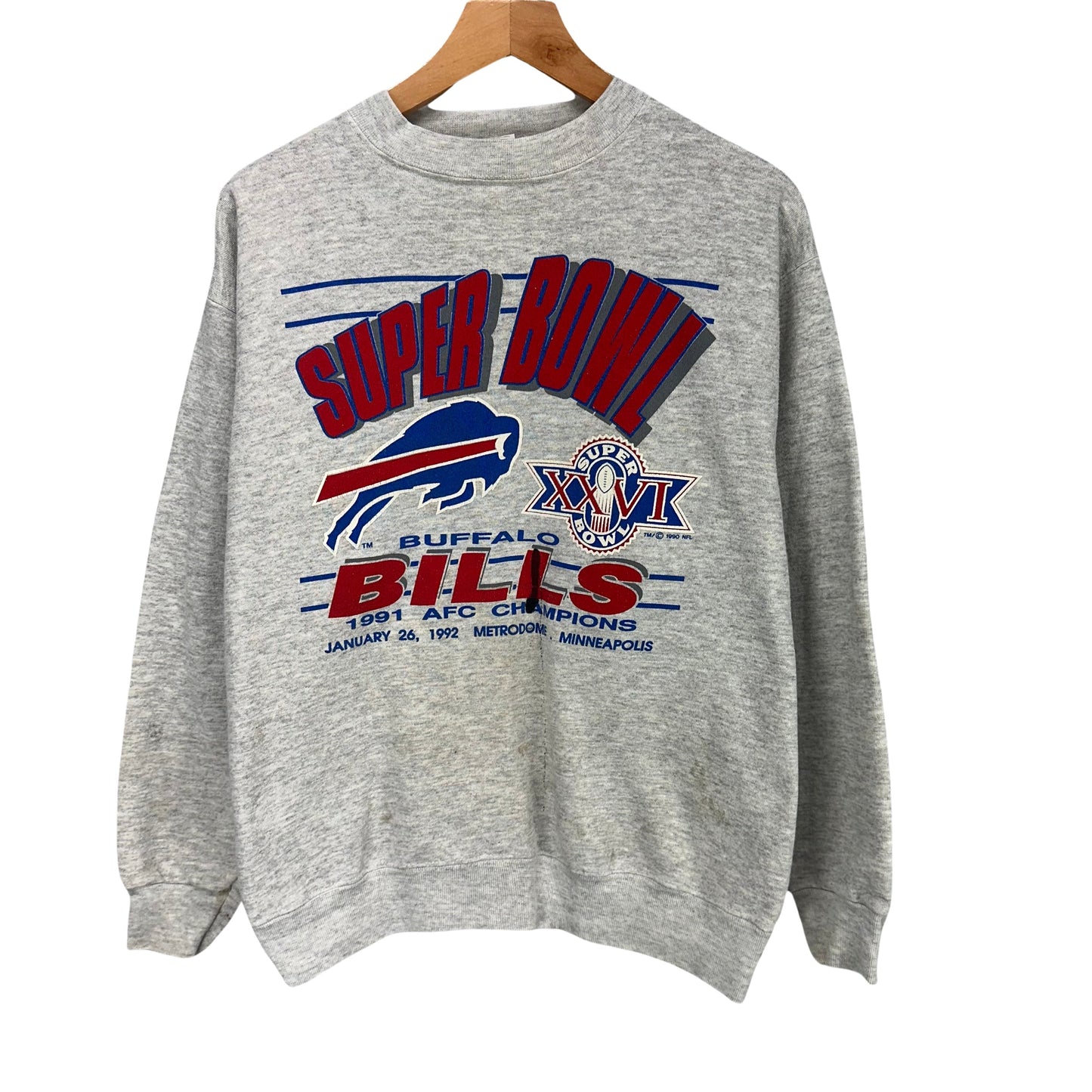 Vintage Buffalo Bills 1992 Super Bowl Crewneck Sweatshirt Large