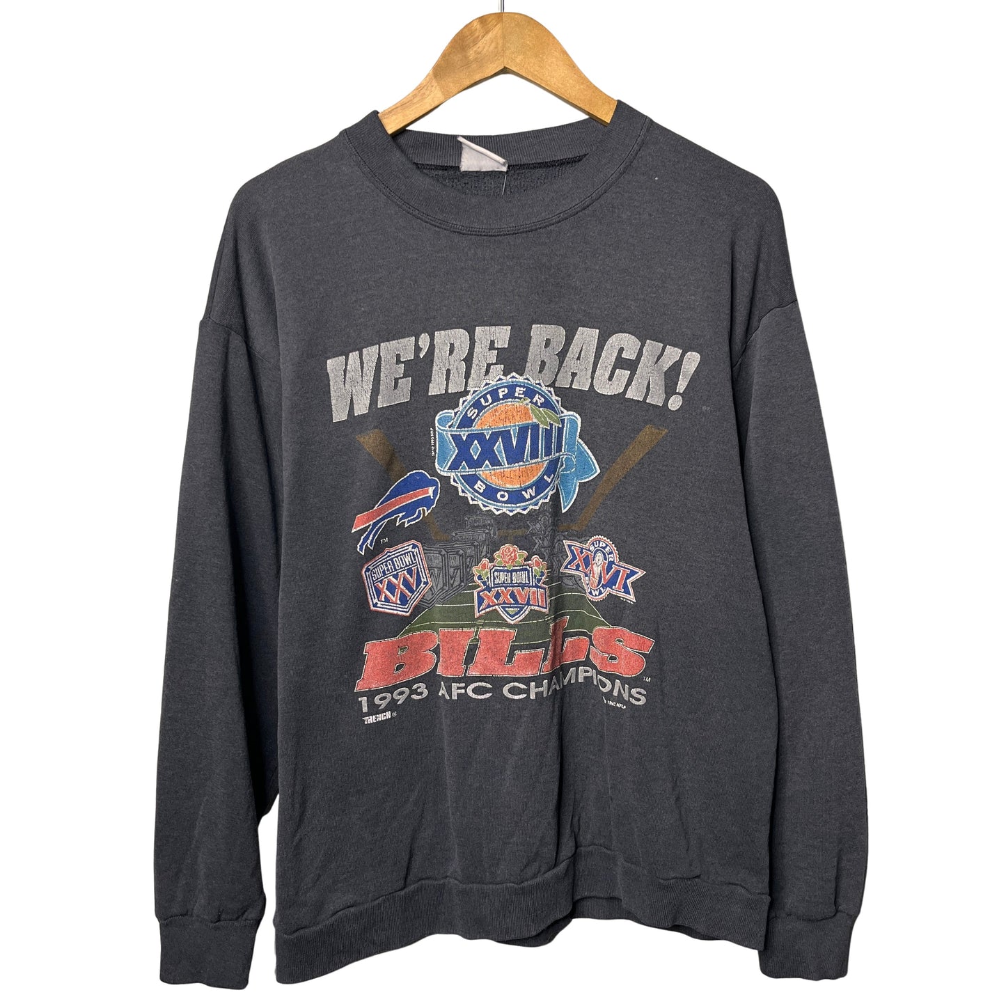 Vintage Buffalo Bills We’re Back 1993 AFC Champions Crewneck Sweatshirt Large