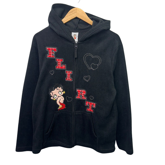 90s Betty Boop Fleece Hoodie Sweatshirt Large