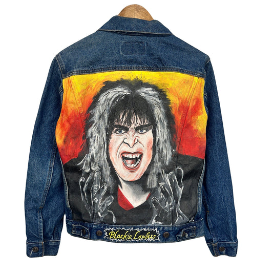 80s WASP Blackie Lawless Hand Painted Levis Denim Jacket Small
