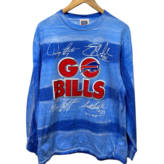 Vintage Buffalo Bills Tie Dye Long Sleeve Shirt Large