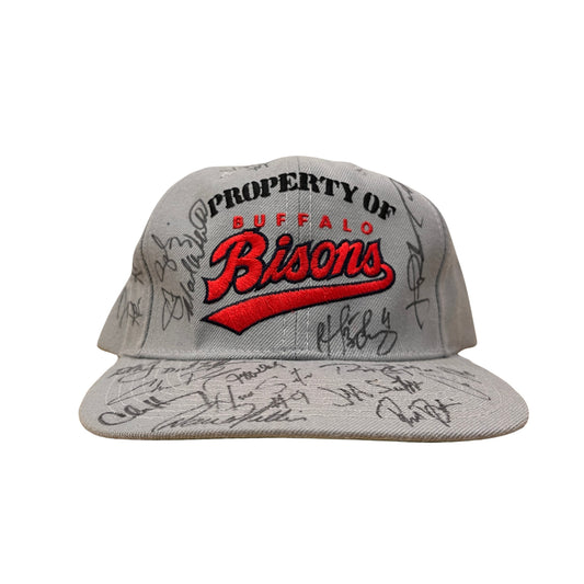 90s Buffalo Bisons Signed Snapback Hat
