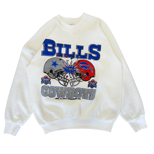 Vintage Buffalo Bills Super Bowl 27 Crewneck Sweatshirt Size Large