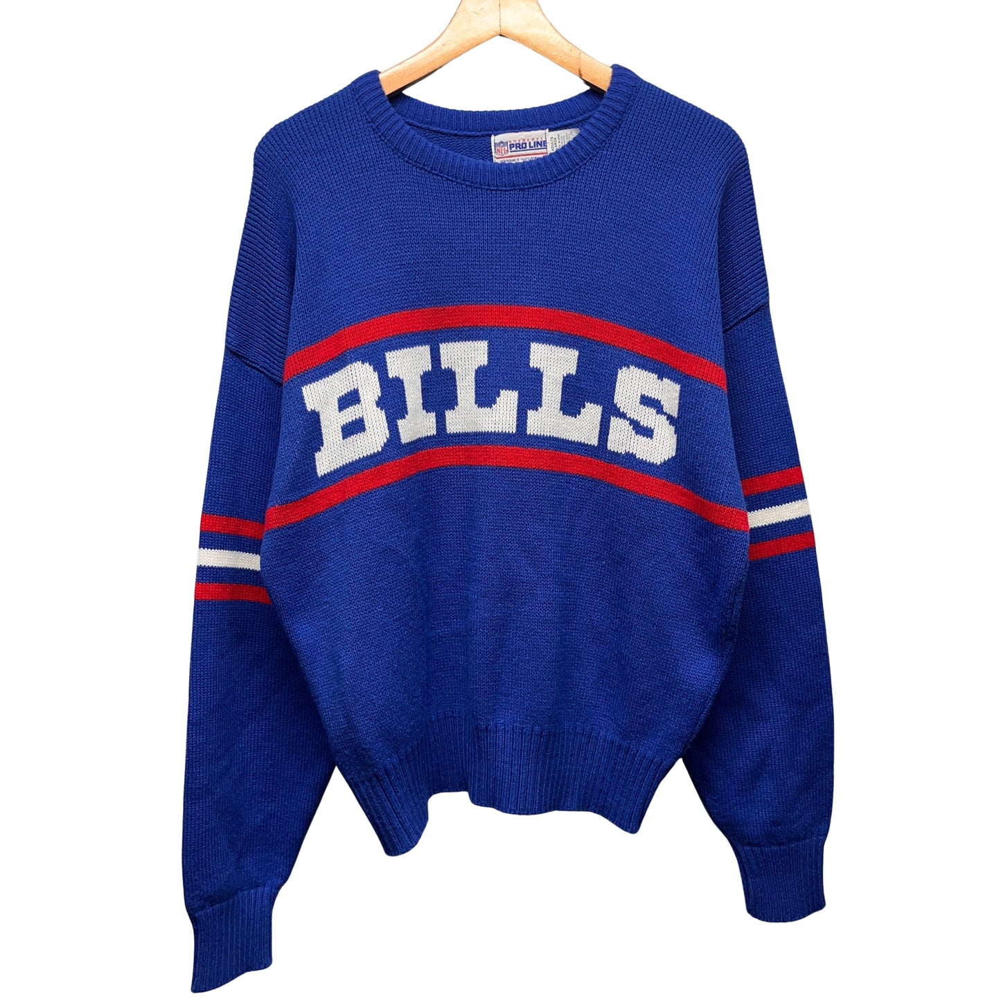 Vintage Buffalo Bills Cliff Engle Knit Sweater Sweatshirt Large