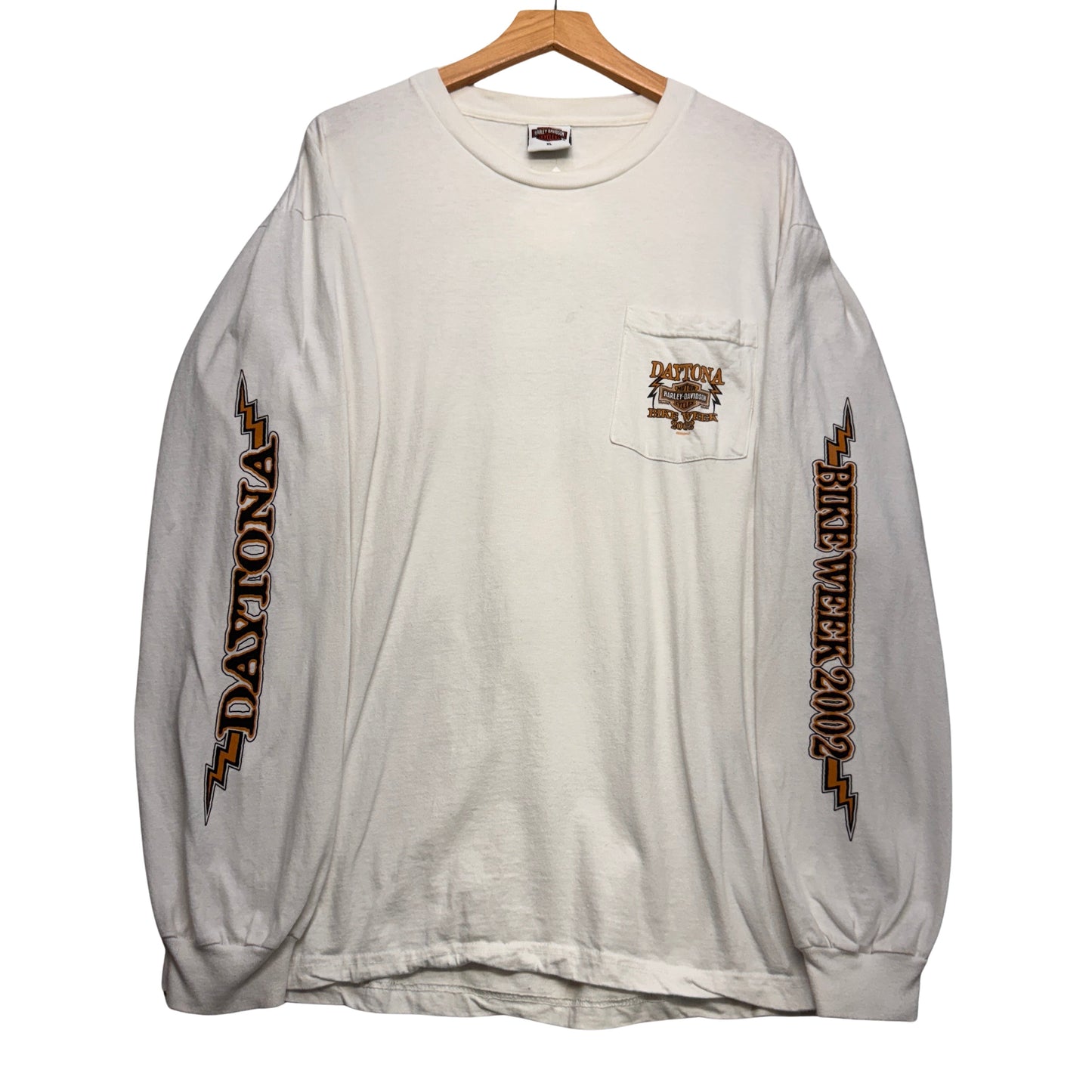Vintage Harley Davidson 2002 Daytona Bike Week Long Sleeve Pocket Shirt XL