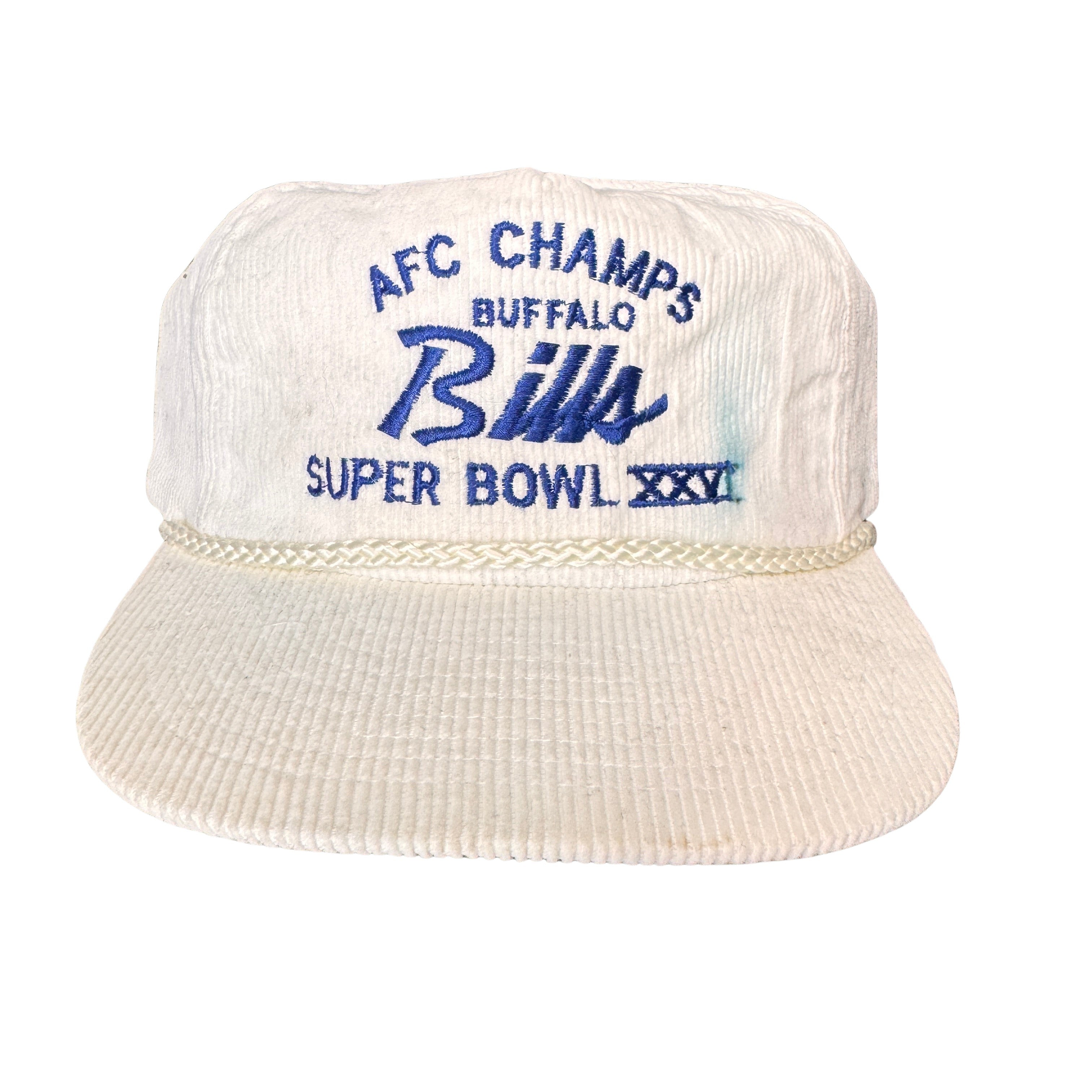 Vintage Buffalo Bills AFC Champions Super Bowl XXVI Corduroy Hat