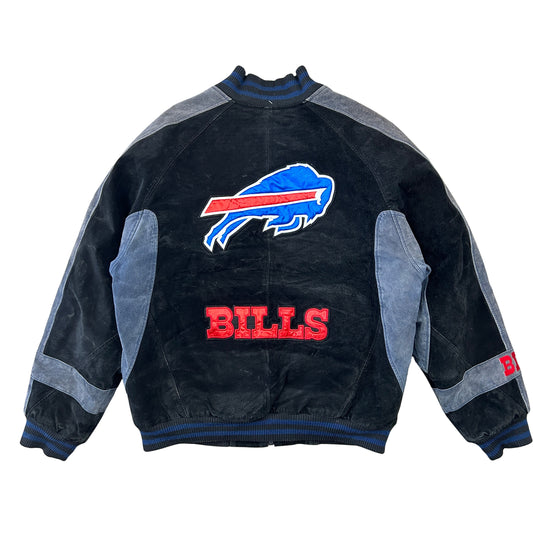 Vintage Buffalo Bills Suede Bomber Jacket Size Medium